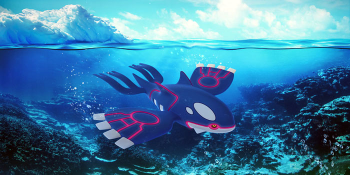 Kyogre uppträder i Raid Battles runt om i världen.