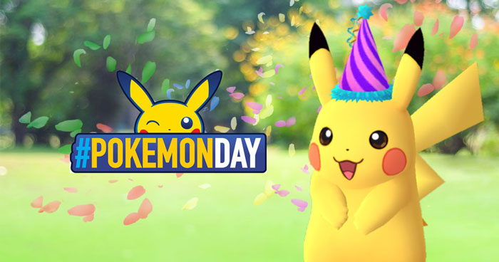 Fira Pokémon Go med festlig Pikachu 26 - 28 februari 2018.